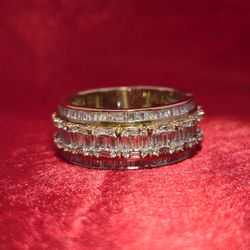 10k Yellow Gold Diamond Baguette Band Ring 4.00 ctw