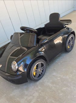 Porsche Kids Ride On Car black 12V toddler child with remote