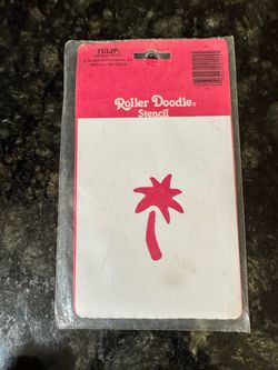 NEW IN PACKAGE —Vintage Tulip Roller Doodle Stencil — Palm Tree