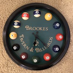 Pool Hall Clock