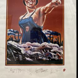 The rolling Stones Autographed Lithograph Great Find!!!