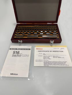 MITUTOYO 516-903-26 81-PC Rectangular Gage Block Set: AS-1