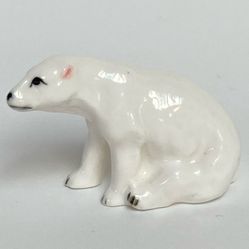 Vintage Miniature Bone China Polar Bear Figurine