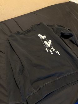 Black Graphic Crewneck Sweatshirt