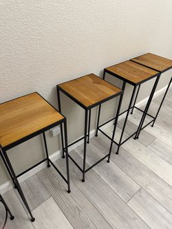 Set of 4 Industrial Plant Stands