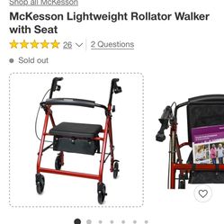 McKesson Lightweight Rollator Walker