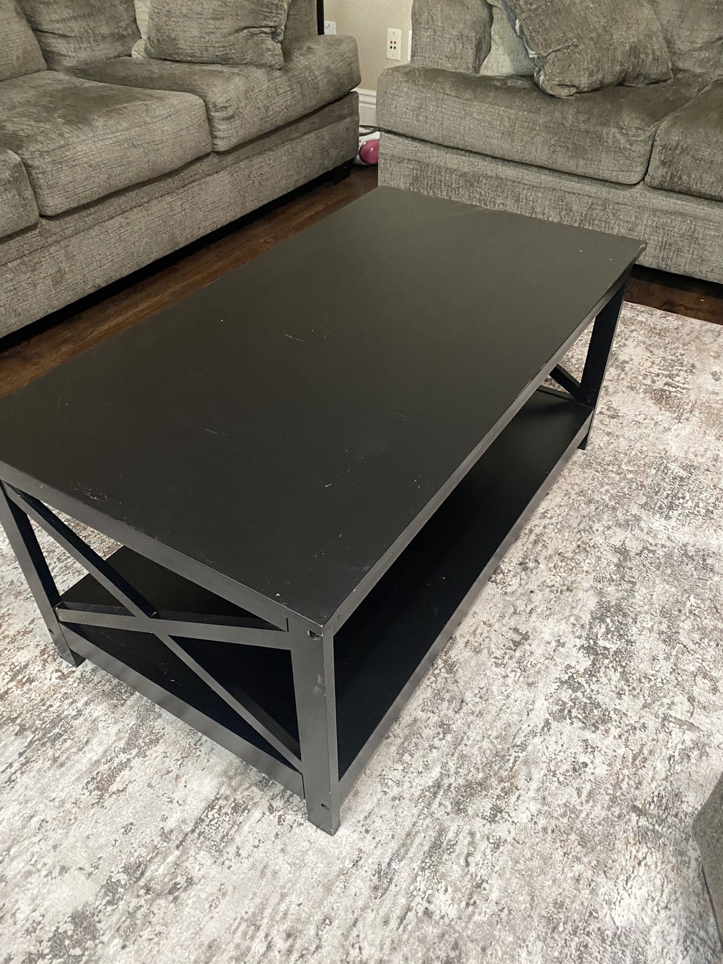 Black Center Coffee Table 