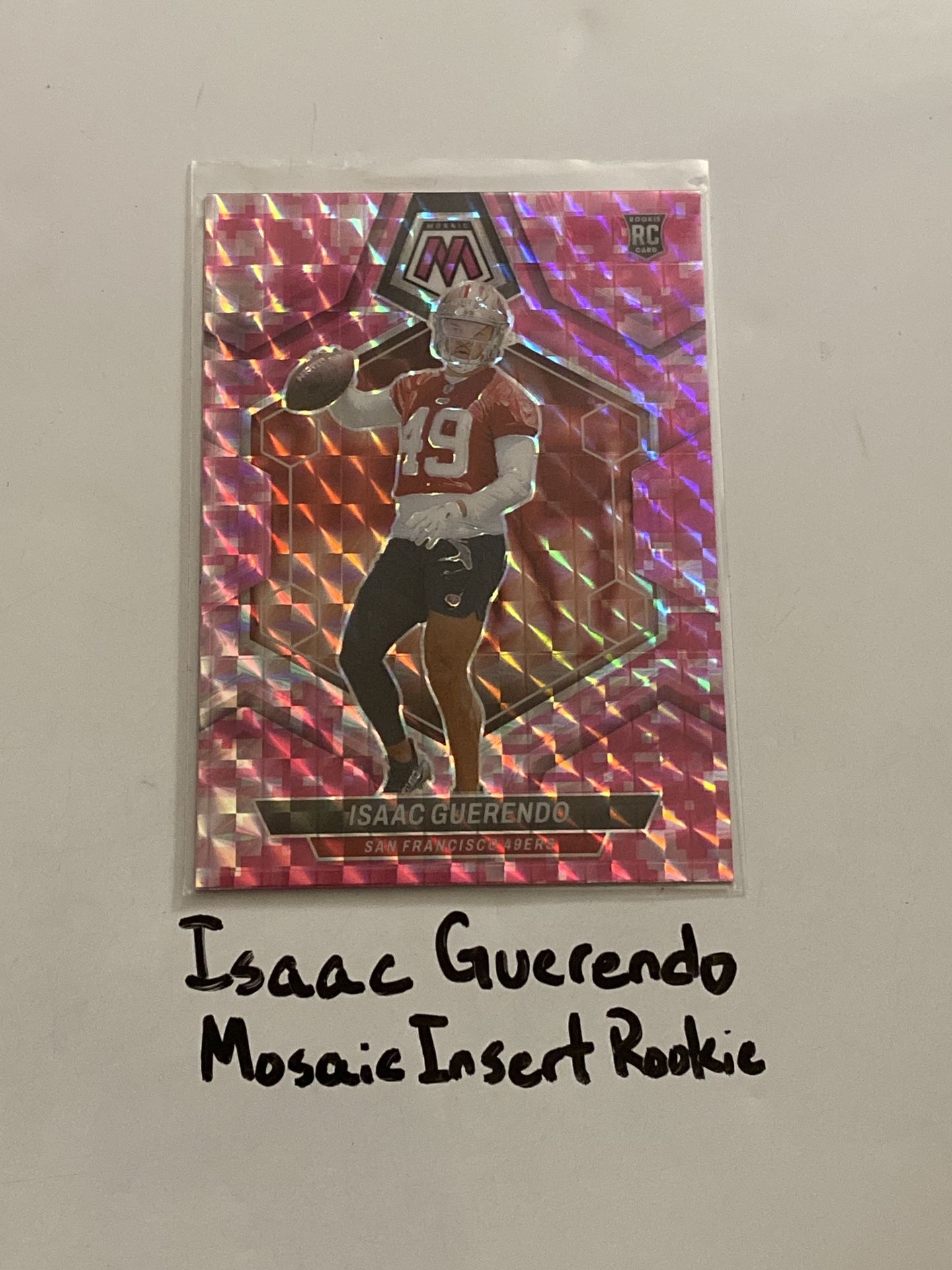 Isaac Guerendo San Francisco 49ers RB Mosaic Short Print Insert Card.