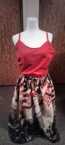 America 250 Patriotic Print Maxi Dress