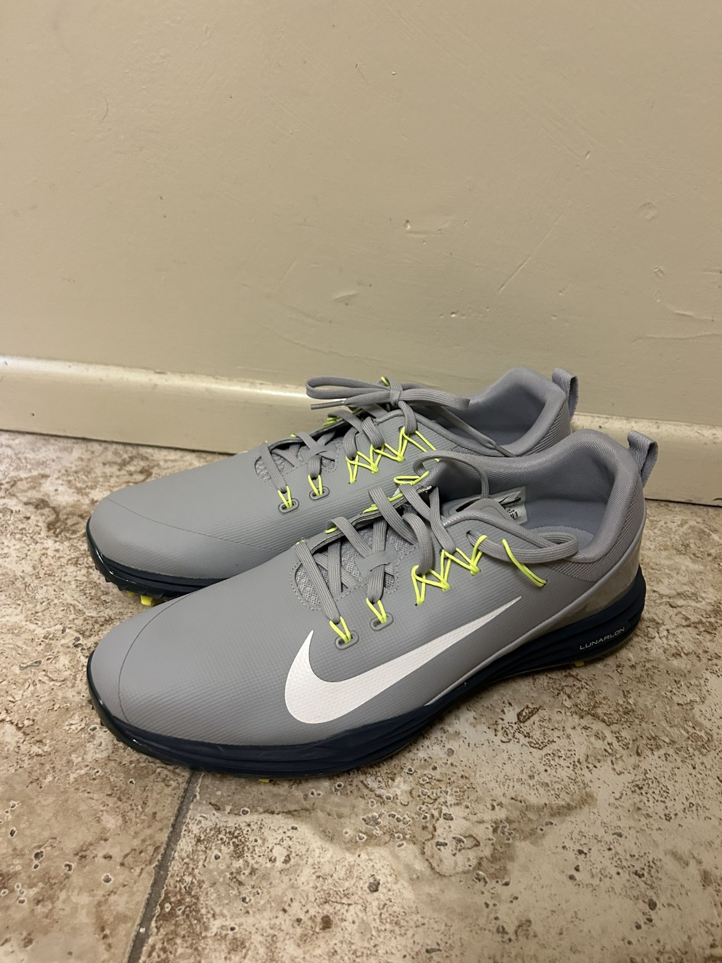 Nike Lunar Command 2 Golf Shoes Mens Size 12 Grey Volt 849968-005