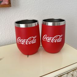 Coca Cola (Set of 2) 12 oz. Double Walled Stainless Steel Tumblers