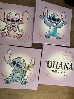 Lilo & Stitch Canvas Wall Art Set of 4