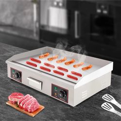 Commercial Electric Griddle 3000W Non-Stick Restaurant  Teppanyaki Flat Top Gril
