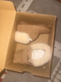 UGG Toddler Boots with Fur Trim