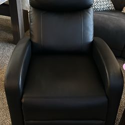 Massage Recliner Black leather like