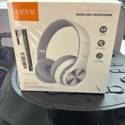 Folding Subwoofer Wireless Headphone White 
