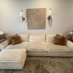 Ktaxon 120" W Sectional Sofa L Shaped Couch with Chaise 