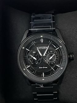 CITIZEN ECO-DRIVE “CTO” BLACK IP WATCH “NEW”