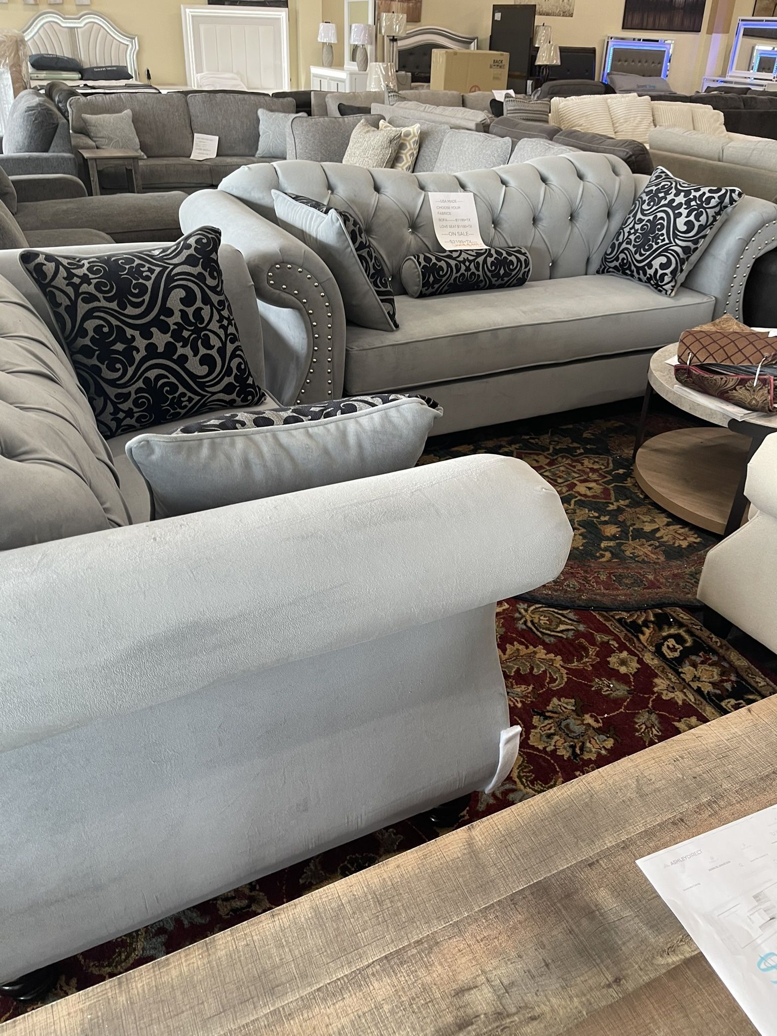 USA ?? Made Sofa & Love Seat ( Choose Your Fabrics) On Sale