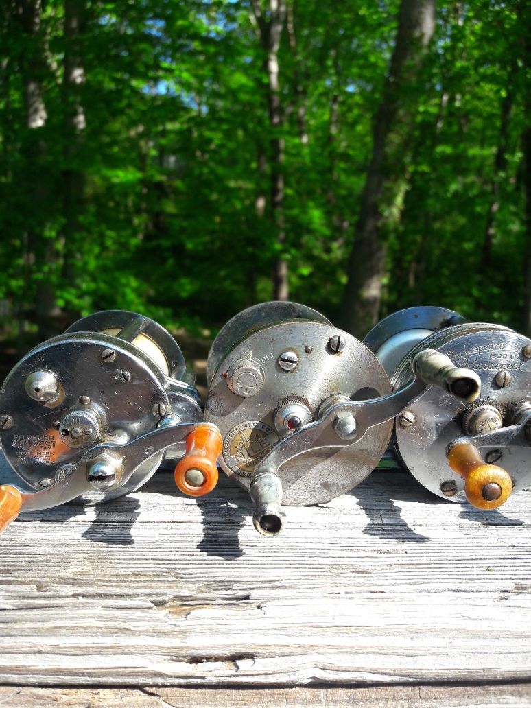 Antique fishing reels