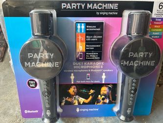 Singing Machine Party Machine Duet Karaoke Microphones