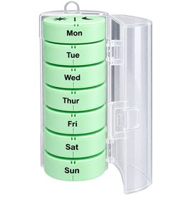 7-Day Weekly Pill Organizer with Case