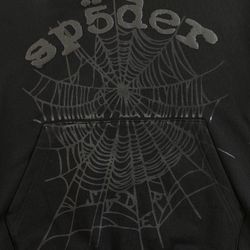 Black Sp5der Phantom Web Hoodie 