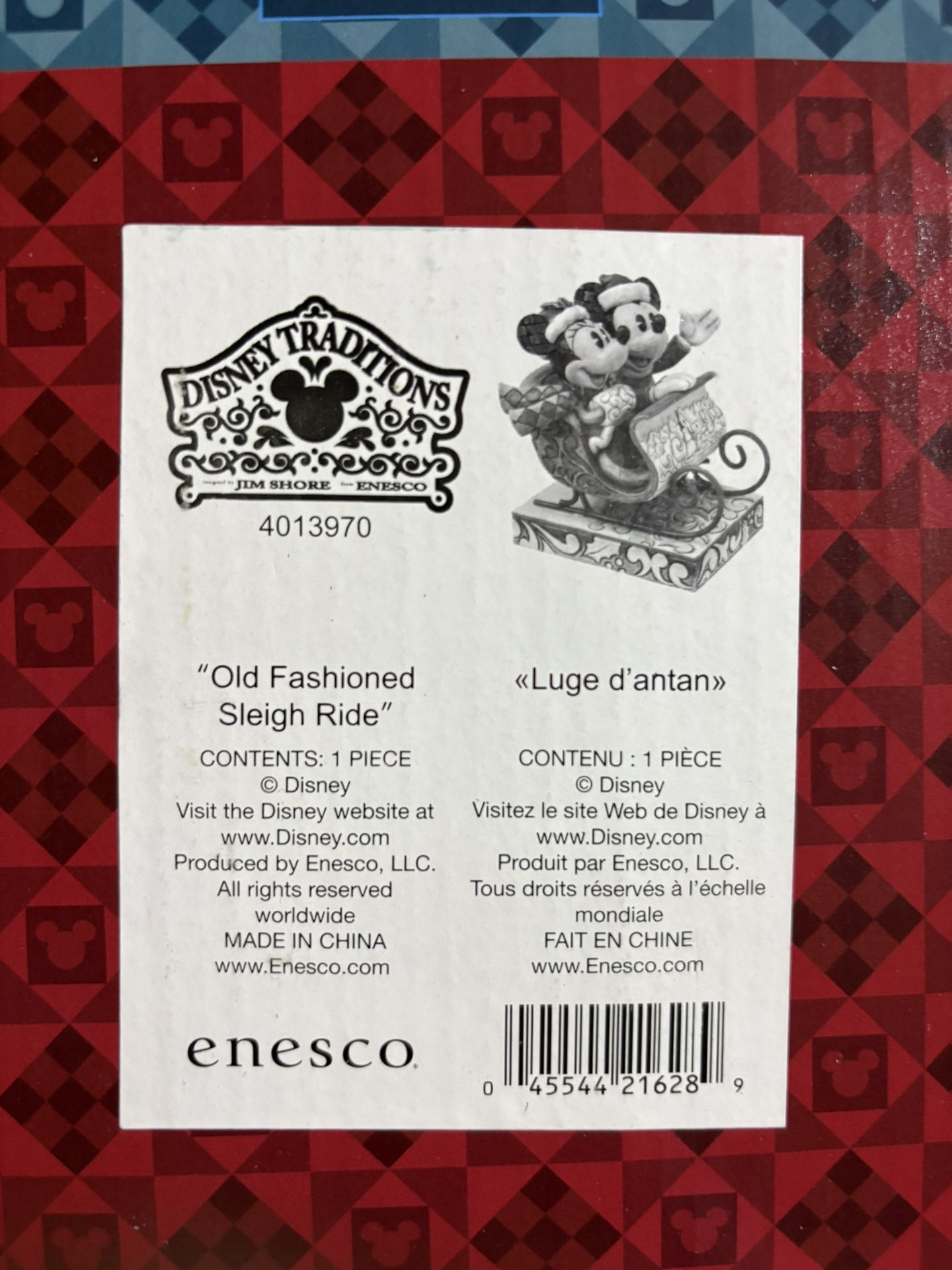 Enesco Disney Traditions Mickey&Minnie Sleigh Ride Figurine