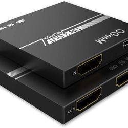 Ultra Slim 4K 1 in 2 Out HDMI Splitter, QGeeM, 1x2 HDMI Splitter for PS 4, Xbox, Apple Tv 、 Stb, Blu-Ray DVD Players and More (Vk-102S)