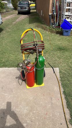 Small Torch Set/Cart, Bottles Are Half-full