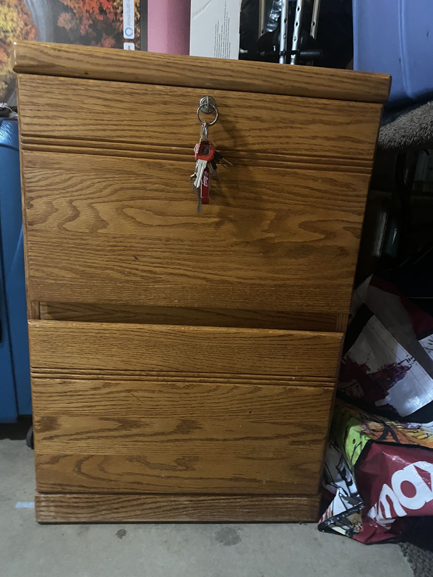 Wood File Cabinet