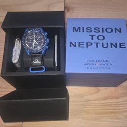 Omega X Swatch Moonswatch Mission To Neptune Watch NEW IN BOX