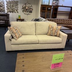 Ashley Beige Couch Sofa