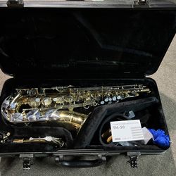 An alto saxophone designed for students, identified as the Yamaha YAS-200AD Advantage model.