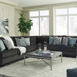 Charenton Charcoal Sectional /couch /Living room set