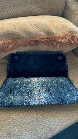 Anthony Luciano Textured Envelope Clutch Designer Handbag