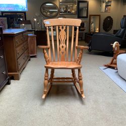  Birch English Fillgree Back Rocking Chair
