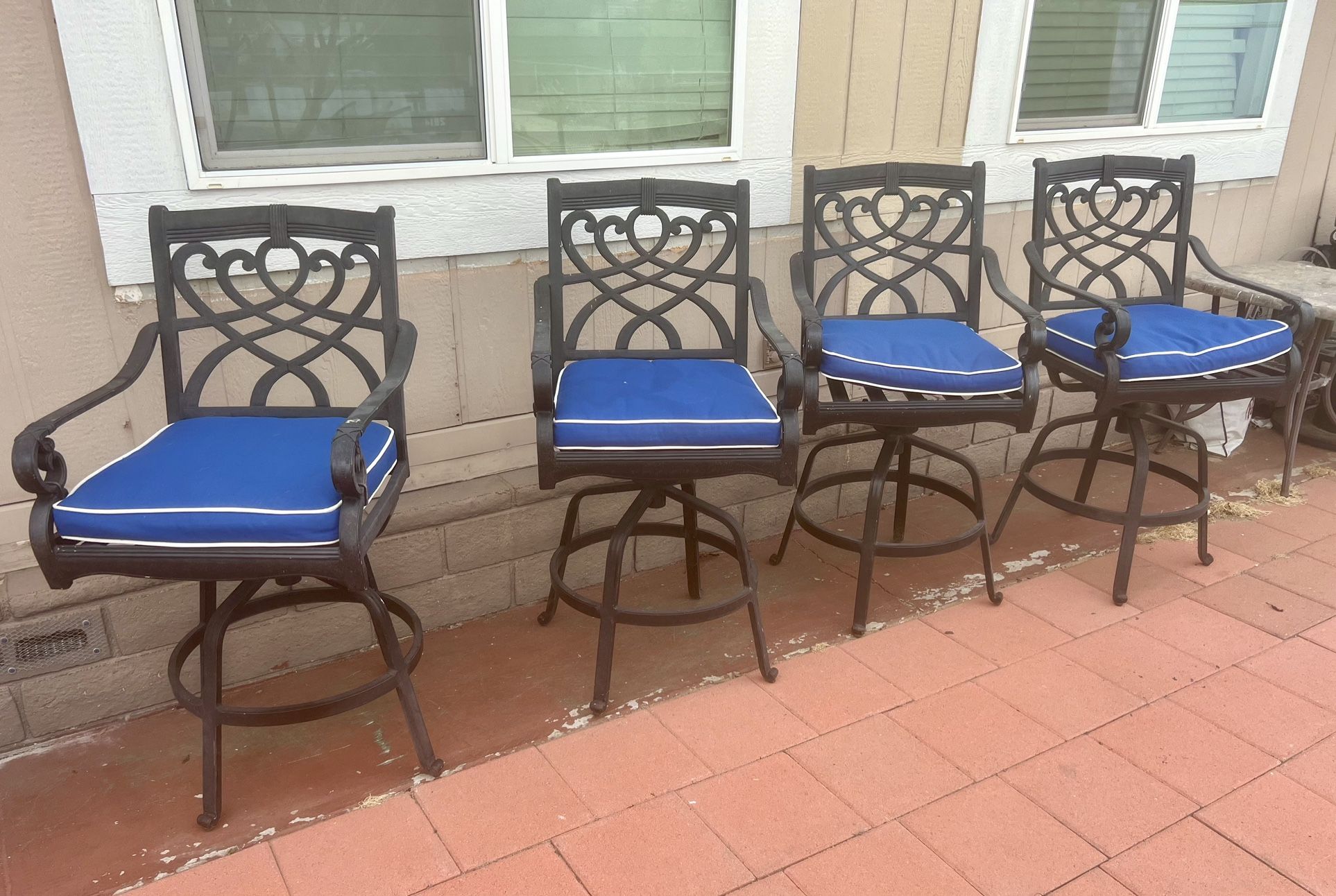 Cast Aluminum Patio Furniture Counter stools 