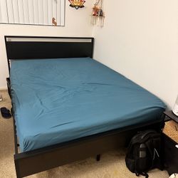 Queen Size Bed (Mattress + Frame) 