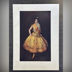 LA CARMENCITA Artist John Singer Sargent Fine Art Print 1900’s Vintage Original London England Printed Collectible PAINTER
