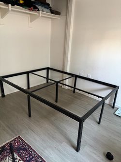 Black Metal Platform Bed Frame