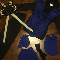 Blue Ninja Costume for Boys  Cosplay Halloween W/accessories