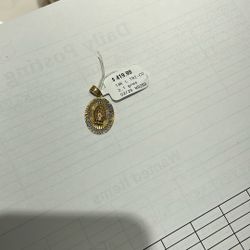 14k 2.1 Grams Virgen Mary Pendent 