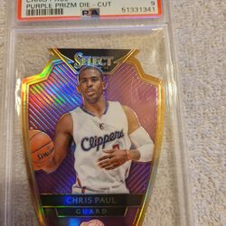 2014  Panini Select 32/99 Chris Paul #149 Purple Die- Cut PSA 9. Selling For Just $250.00 Or Best Offer.