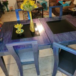 Custom Finished Table 4 Chairs 