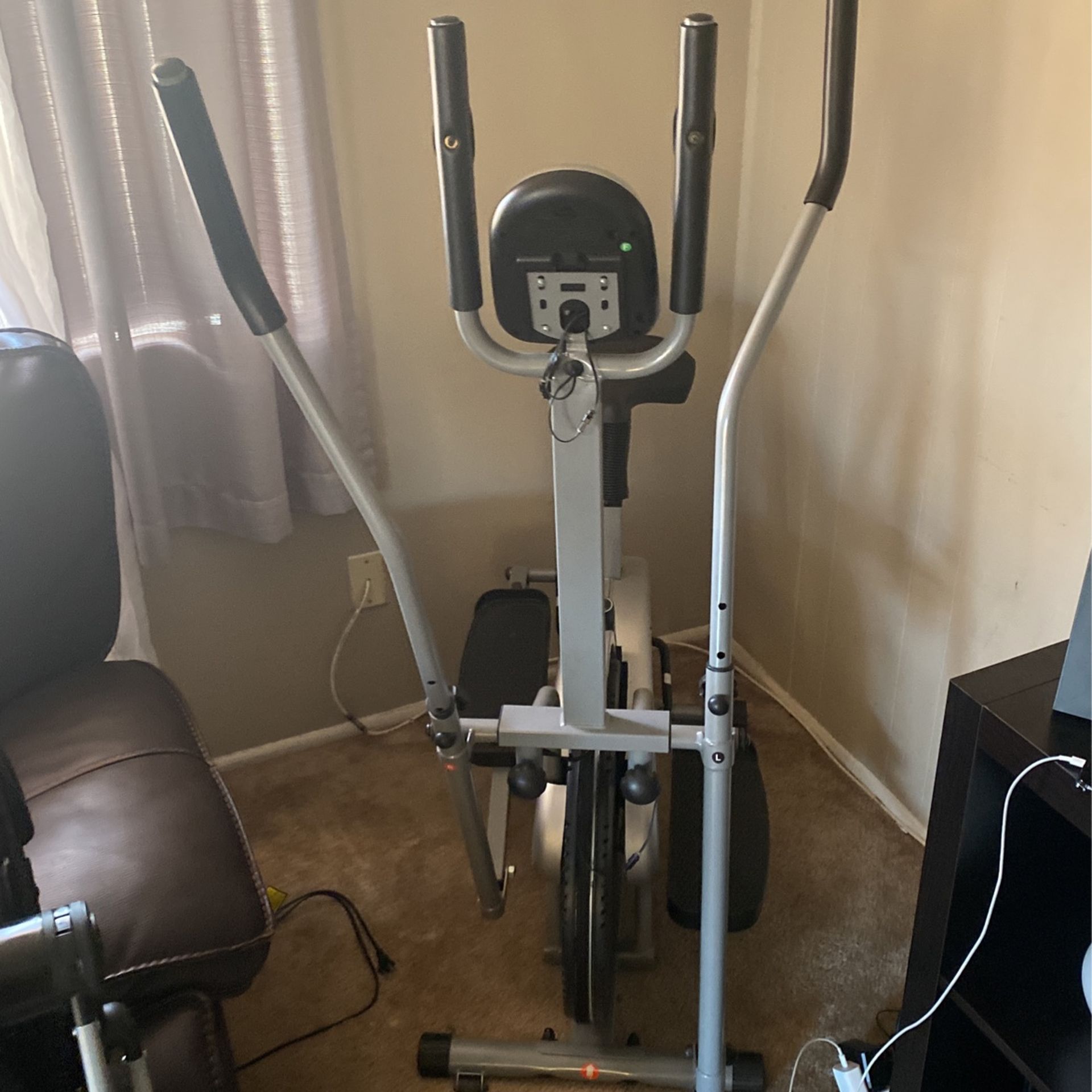 plasma fit elliptical machine cross trainer 2 in 1 exercise bike