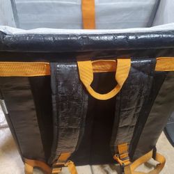 Cooler / Backpack ~ Large ~ Black & Orange ~ Used