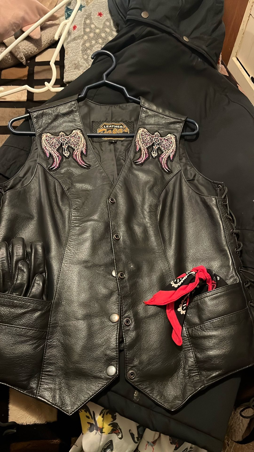 Genuine Leather Motorcycle Vest