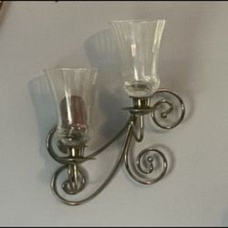 Vintage Pair Of Home  Interior Candle Holders