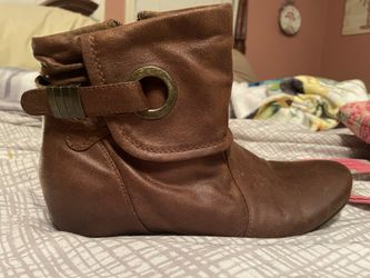 short brown leather boots